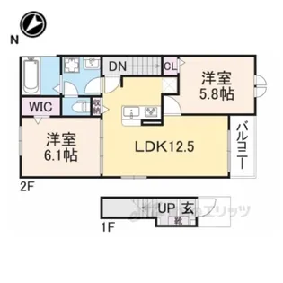ヴィヴァレス【2階】の間取り