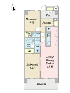 NB西新井南ウィング【8階】の間取り