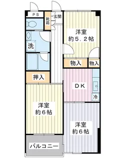 オーシャンブルー【2階】の間取り