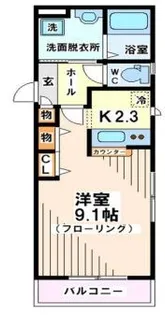 エルミタージュ芦花公園 当社管理物件【1階】の間取り