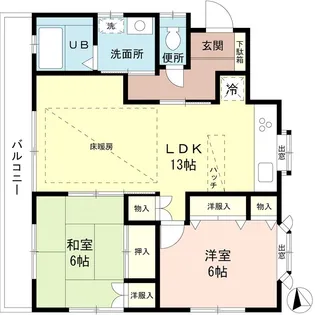 峰ハイツ【2階】の間取り