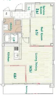 プリムヴェール桜木【2階】の間取り