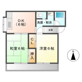 茂福荘【2階】の間取り