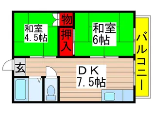中村ハイツ【2階】の間取り