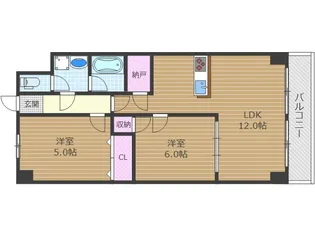 MSヒルズ千里丘ノウス【4階】の間取り
