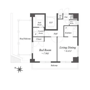 ニューシティアパートメンツ久が原【7階】の間取り