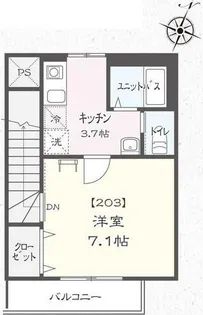 タウンフィールド B棟【2階】の間取り