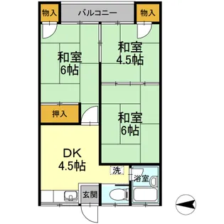 小倉寺コーポ【1階】の間取り