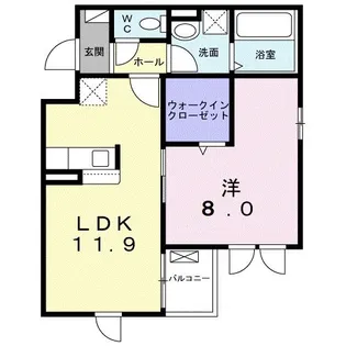 ガーデニアK【2階】の間取り