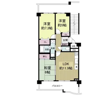 KDXレジデンス夙川ヒルズ 5番館(旧オクトス夙川)【6階】の間取り