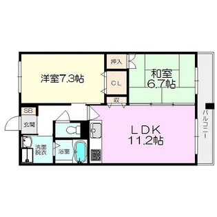 アビタシオンデュプルミエ【2階】の間取り