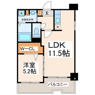 Niceマンション・ST九品寺【3階】の間取り