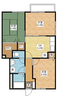 ラ フォルシュ【1階】の間取り