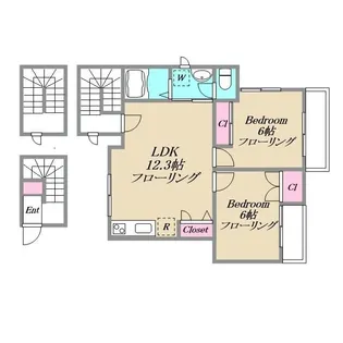 グロウ大森東【3階】の間取り