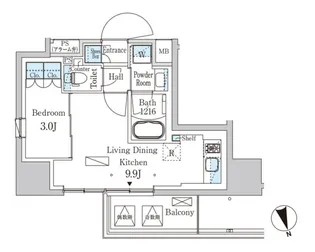 パークアクシス浦安【7階】の間取り