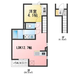 AVANTIA Sage 中島新町【2階】の間取り