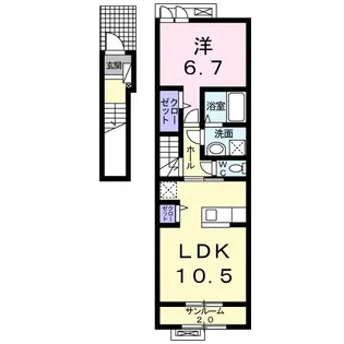 ラ フォンテ ヴィラ K2【2階】の間取り