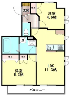 deux・Blanche【4階】の間取り