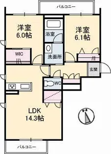 サニーガーデン【3階】の間取り