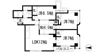 シュロス五月山2【4階】の間取り