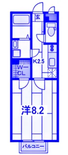 アムールあそか【1階】の間取り