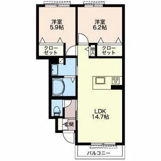 パラシオン II【1階】の間取り