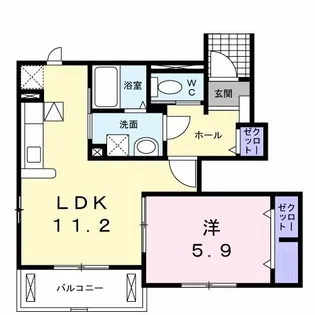 グランドゥール A【1階】の間取り