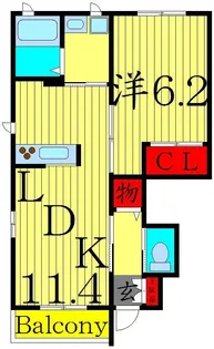 シャーメゾン・ハックベリー【1階】の間取り