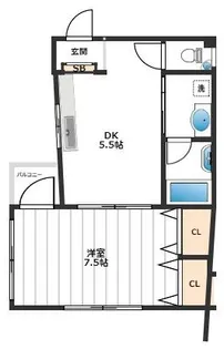 プリオール河野【1階】の間取り