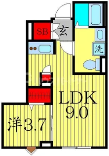 アズ板橋本町レジデンス【1階】の間取り
