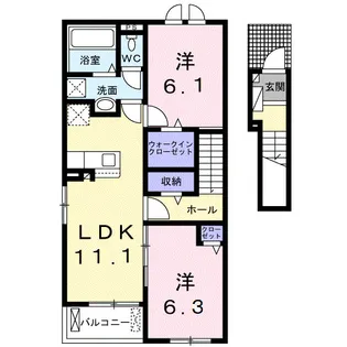 ドリームコート御代田A【2階】の間取り