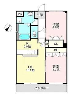 グランデール湯原【3階】の間取り