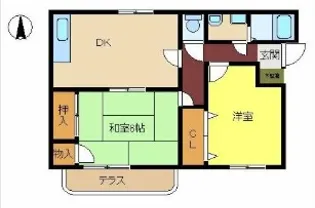 パセオ香呂【2階】の間取り