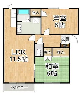 イーストコート壱番館【2階】の間取り