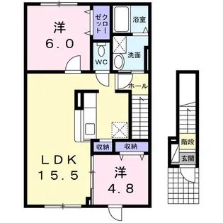 パーク水明C【2階】の間取り