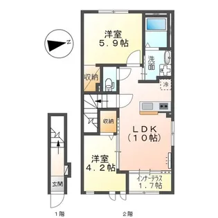 Le sourire(ル・ソリア)【2階】の間取り