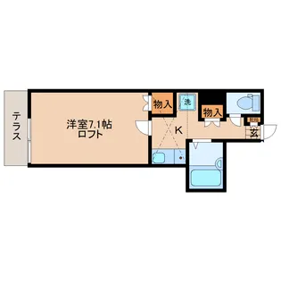 カサブランカ新田2【1階】の間取り