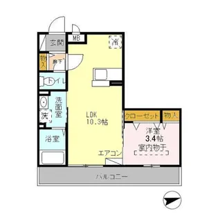 アエル大宮三橋【3階】の間取り