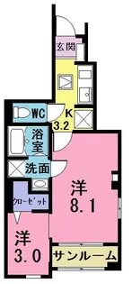 ソニオ【1階】の間取り