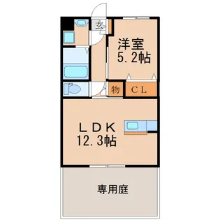 マンション皇海【1階】の間取り