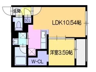 仮)ラ・シュエットS6W14【4階】の間取り