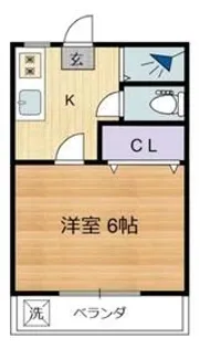ハイツどうかん山【2階】の間取り