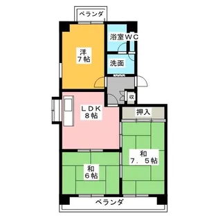 セゾンきさらぎ【3階】の間取り