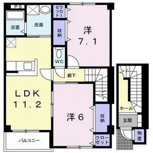 プレジール【2階】の間取り