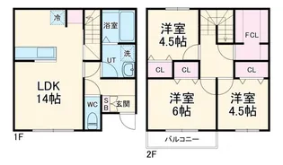 ファミーリオ鈴鹿の間取り