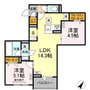 セレスティア東尾久II【2階】の間取り