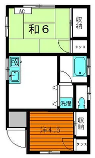 関コーポ【1階】の間取り