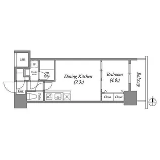 スプランディッド淀屋橋DUE【3階】の間取り
