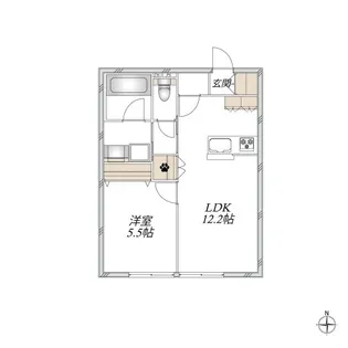CASA FUJIMI【1階】の間取り