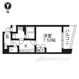 HF烏丸鞍馬口レジデンス【2階】の間取り